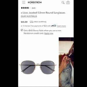 QUAY x Lizzo Jezebell Twist 53mm Round Sunglasses